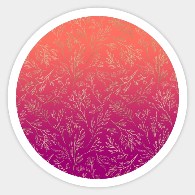 Floral Living Coral Summer Sky Sticker by joyandgrace